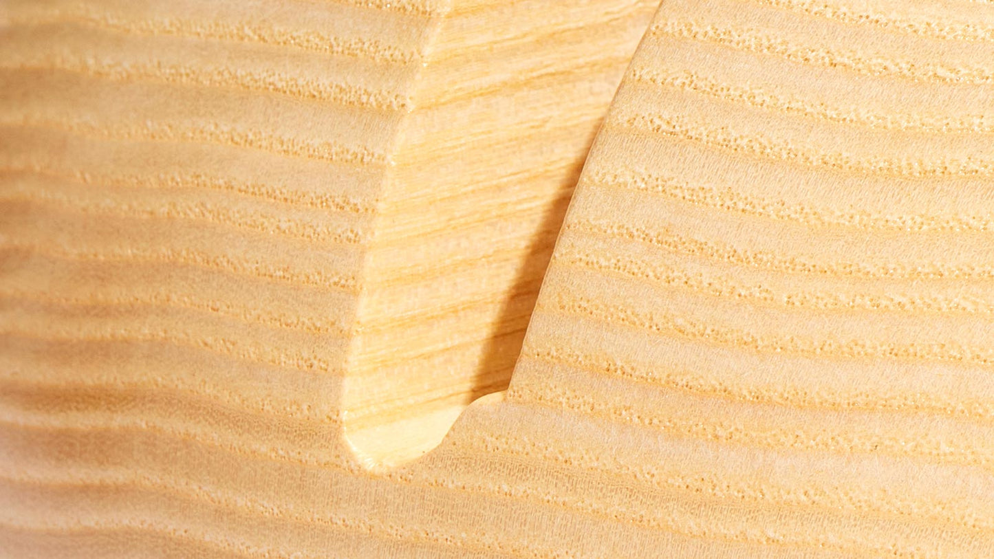 Timber vinyl record stand for single albums to triple gatefold albums