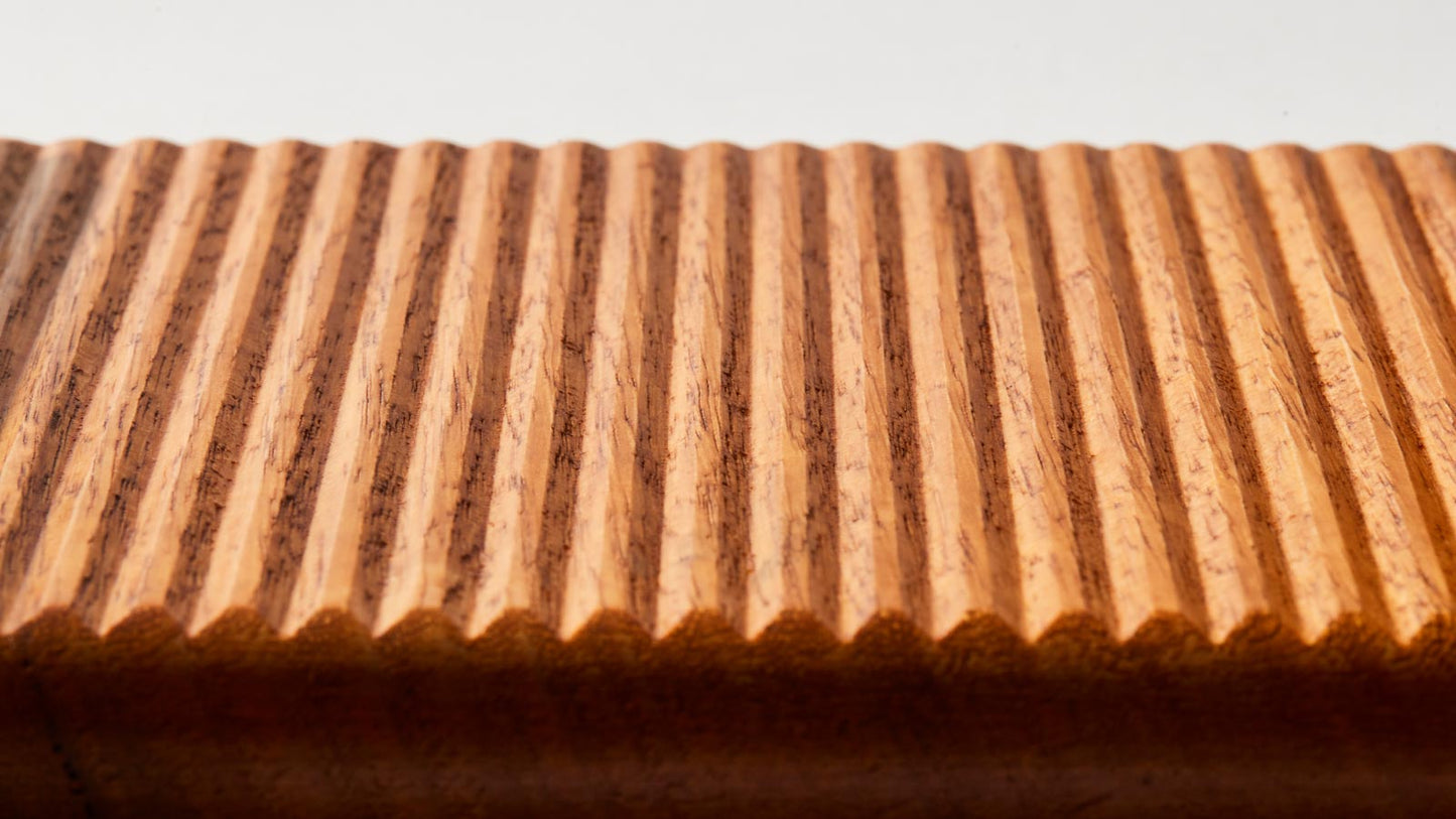 Stylish vinyl display with soft non-slip grooves