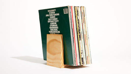 Classic record stand for showcasing 12-inch albums