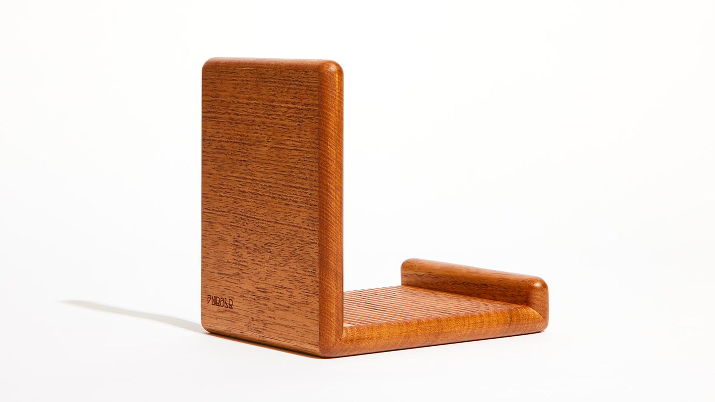 Elegant vinyl display stand with curved corners and matte finish