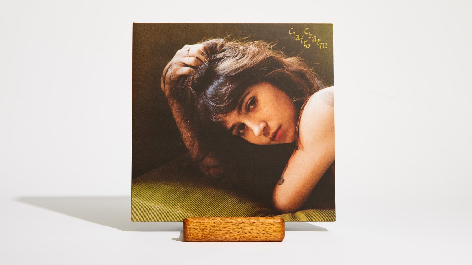 Premium vinyl record holder with a smooth matte finish + Clairo album cover